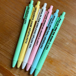 Funny quote pens - office stationery secret santa gift | Laughing Sisters UK