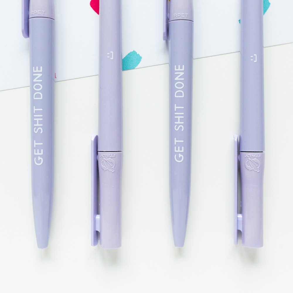 Get Shit Done Recycled Ballpoint Pen - Funny Stationery Gift | Laughing Sisters UK