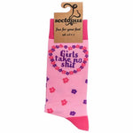 Girls Take No Shit Socks - girl power socks for strong women | Laughing Sisters UK