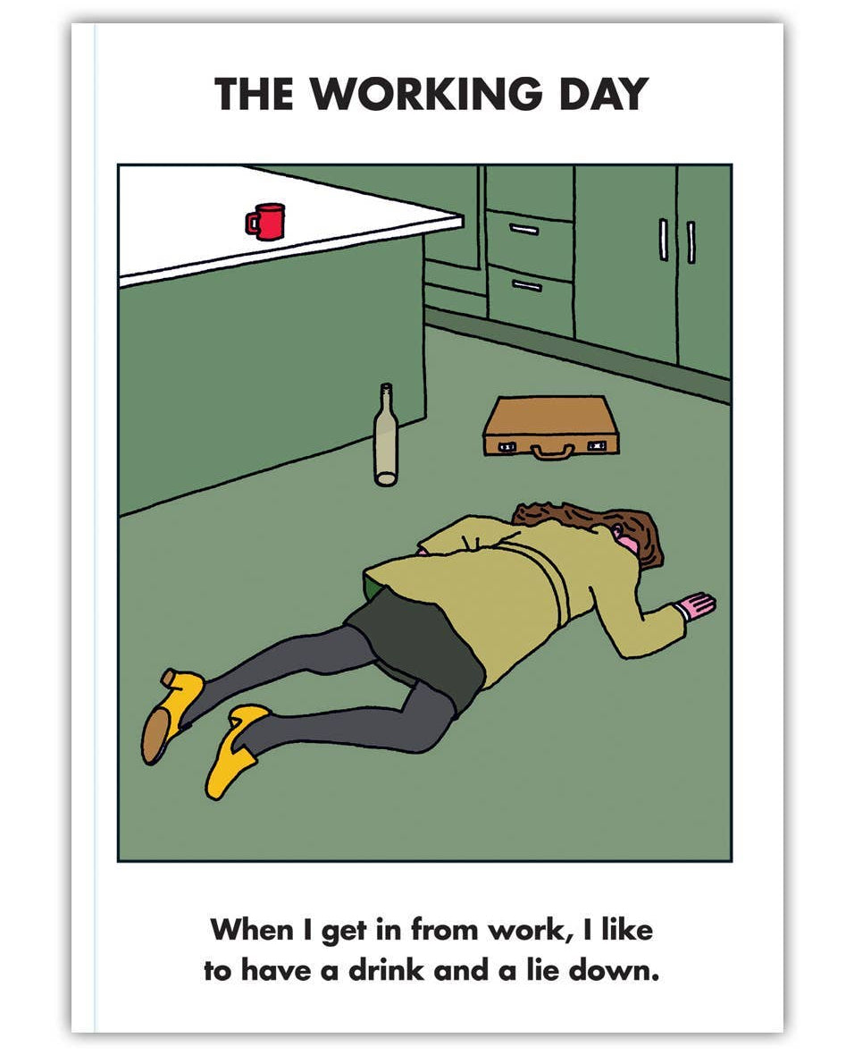 'Have a drink and lie down' A6 Notebook - Funny work stationery gift | Laughing Sisters UK