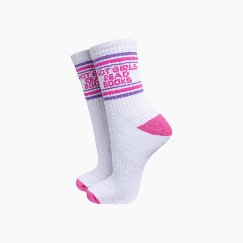 Hot Girls Read Books Socks - socks for a book girl | Laughing Sisters UK