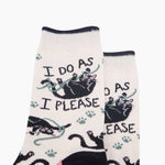 I do as I please - funny cat socks | Laughing Sisters UK