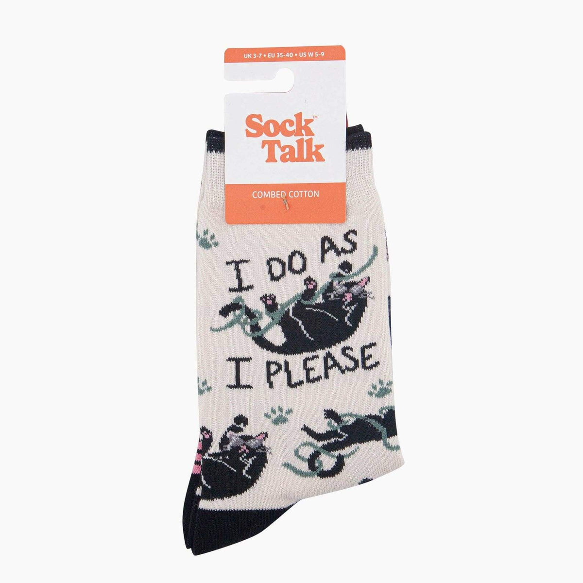I do as I please - funny cat socks | Laughing Sisters UK