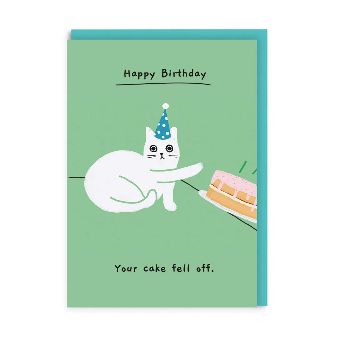 Ken the Cat - Your Cake Fell Off Birthday Card | Laughing Sisters UK