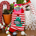 Merry Fucking Christmas - Katie Abey Cat Socks. Sweary Christmas Socks | Laughing Sisters UK