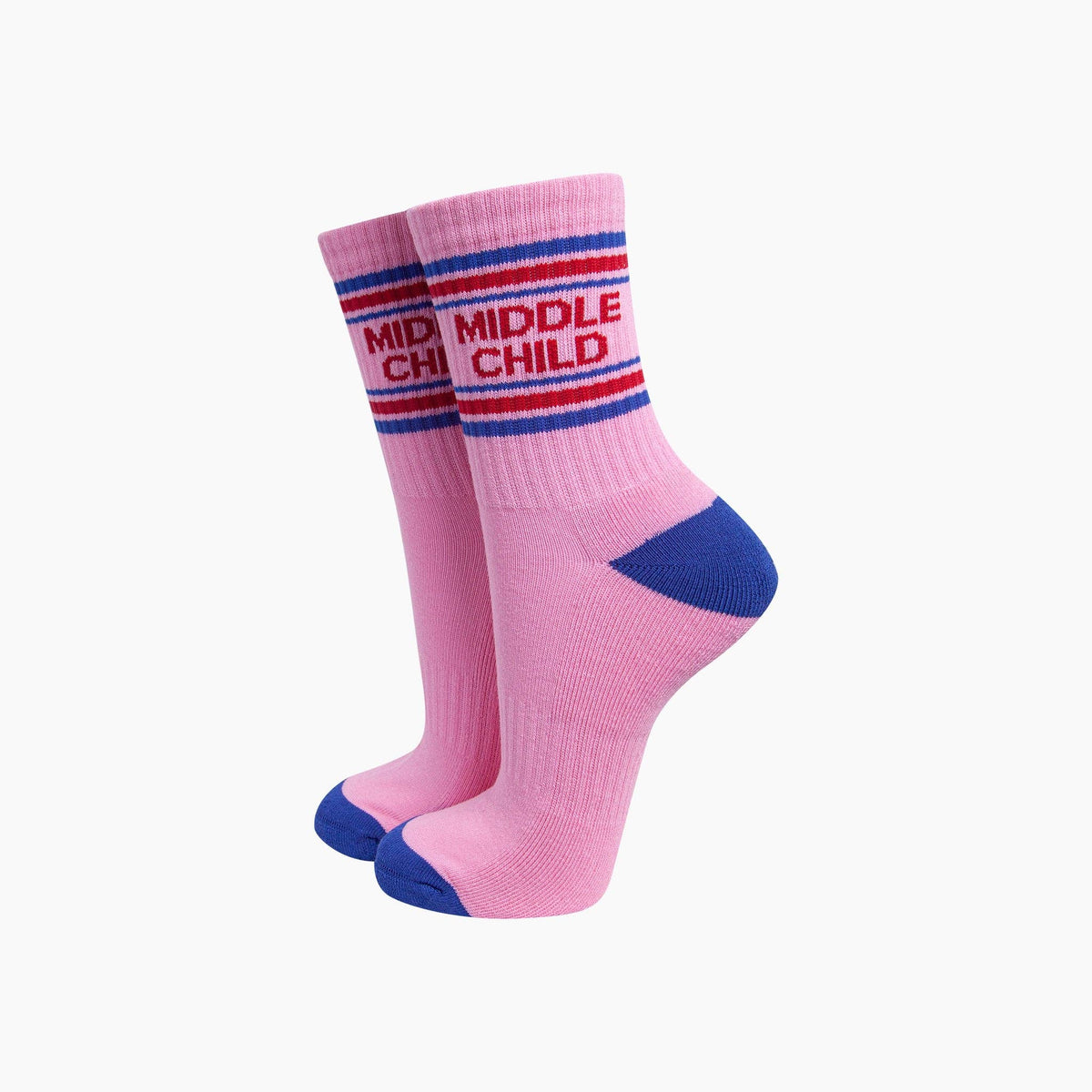 Middle Child Organic Cotton Sports Socks - funny gift for your sister | Laughing Sisters UK