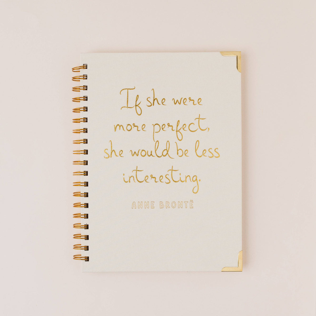 More Perfect, Less Interesting - Anne Bronte Literary Quote Hardback Notebook | Laughing Sisters UK