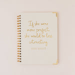 More Perfect, Less Interesting - Anne Bronte Literary Quote Hardback Notebook | Laughing Sisters UK
