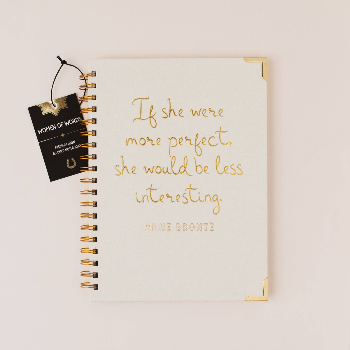 More Perfect, Less Interesting - Anne Bronte Literary Quote Hardback Notebook | Laughing Sisters UK