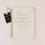 More Perfect, Less Interesting - Anne Bronte Literary Quote Hardback Notebook | Laughing Sisters UK