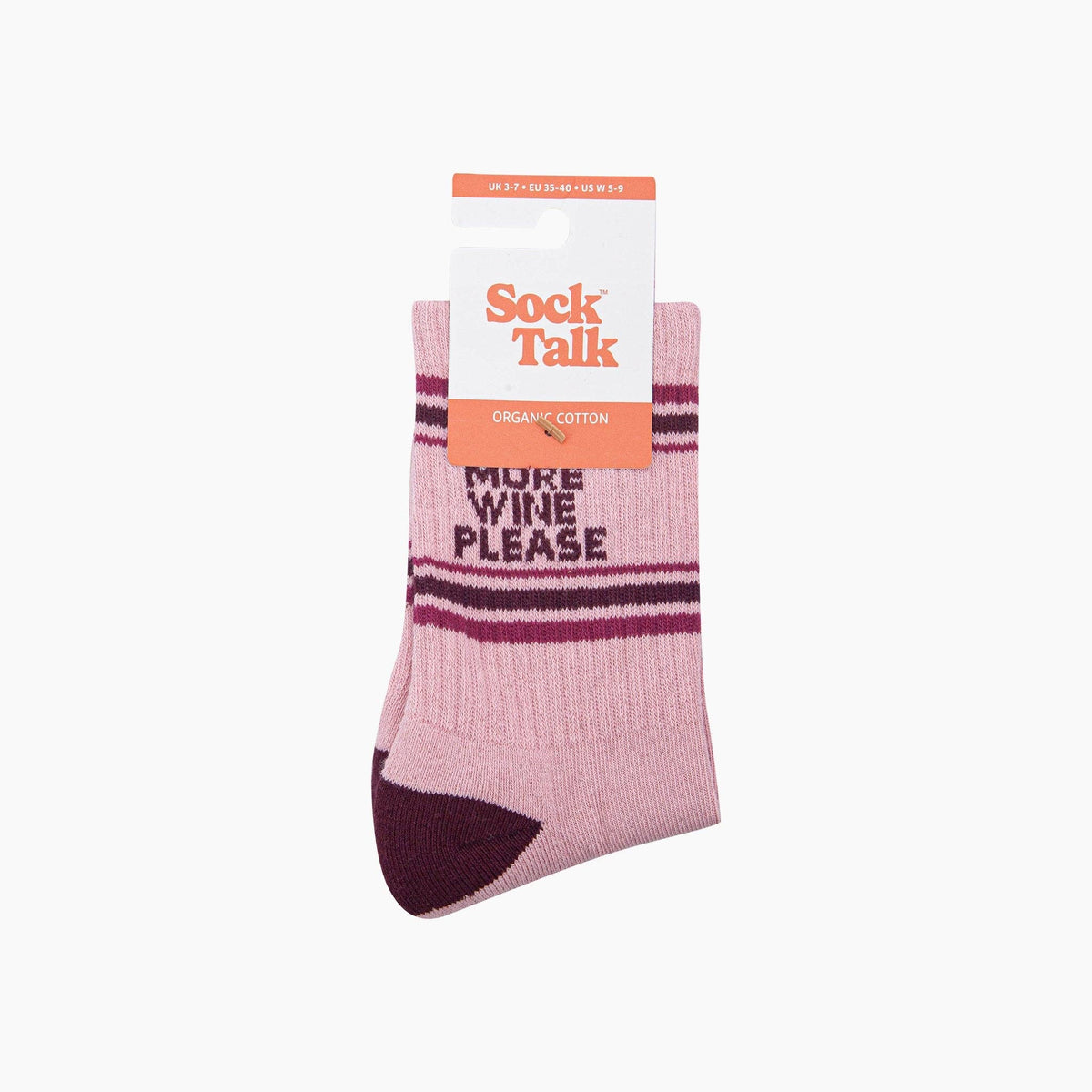 More Wine Please women's sports socks - funny gifts for wine lovers | Laughing Sisters UK