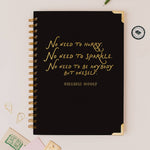 'No need' Virginia Woolf Quote Spiral Hardback Notebook | Laughing Sisters UK