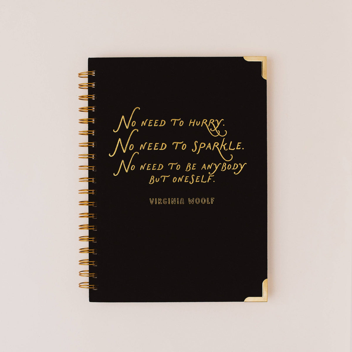 'No need' Virginia Woolf Quote Spiral Hardback Notebook | Laughing Sisters UK