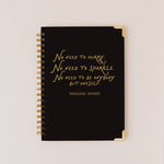 'No need' Virginia Woolf Quote Spiral Hardback Notebook | Laughing Sisters UK