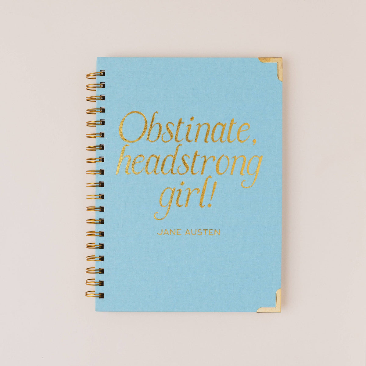 Obstinate Headstrong Girl - Jane Austen Literary Quote Hardback Notebook | Laughing Sisters UK