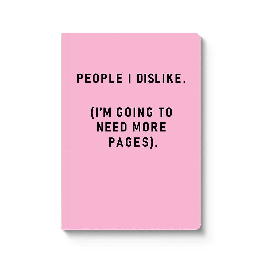People I Disklike A5 Notebook - funny office stationery | Laughing Sisters UK