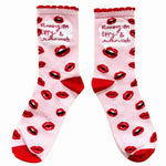 Running on lippy & swear words - funny women's socks | Laughing Sisters UK