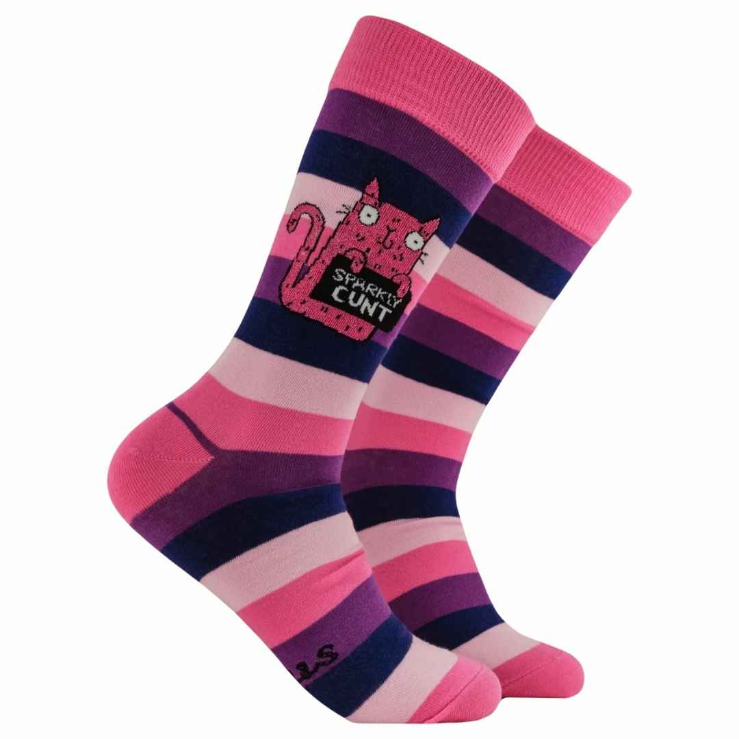 Sparkly Cunt Katie Abey Socks - sweary socks for women | Laughing Sisters UK