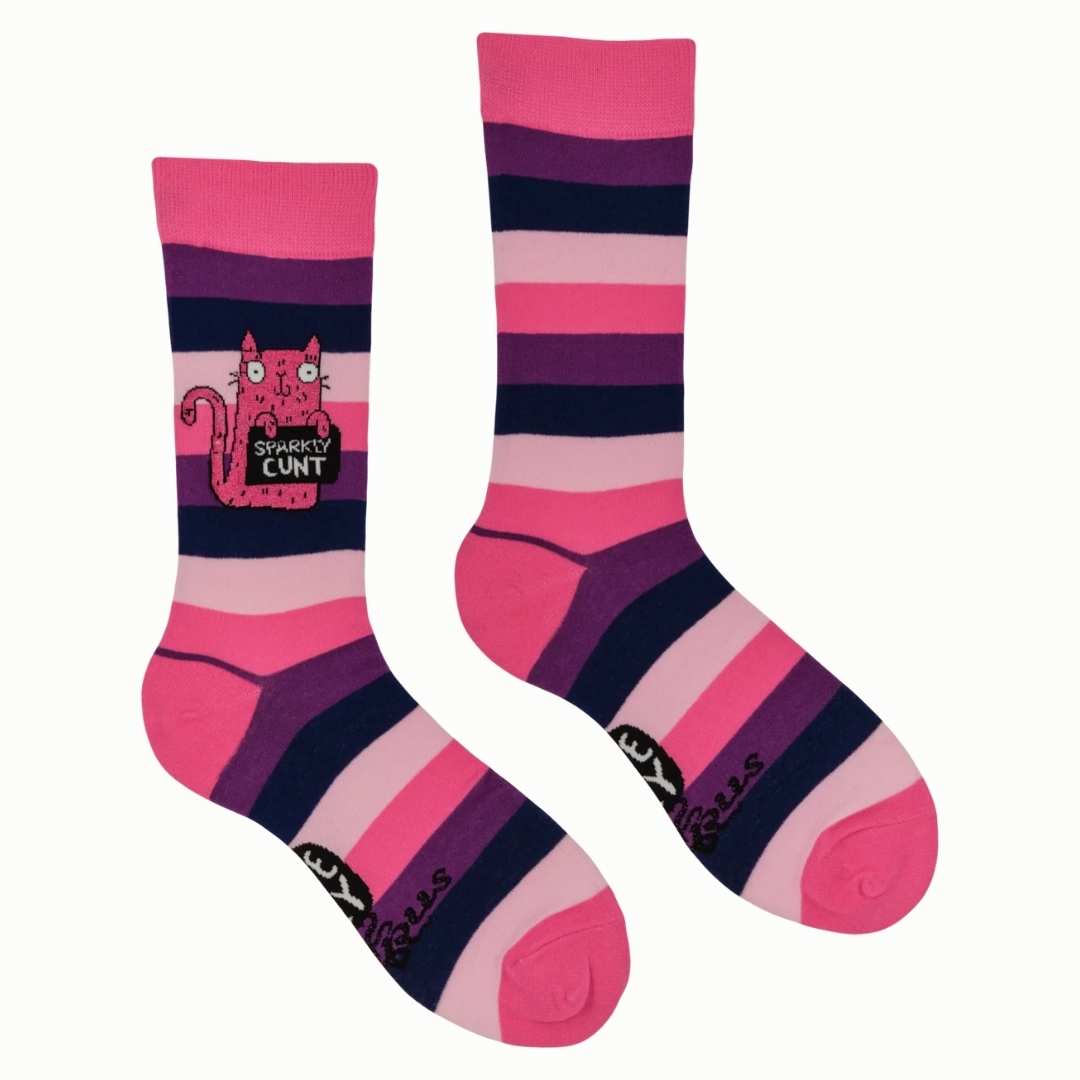 Sparkly Cunt Katie Abey Socks - sweary socks for women | Laughing Sisters UK