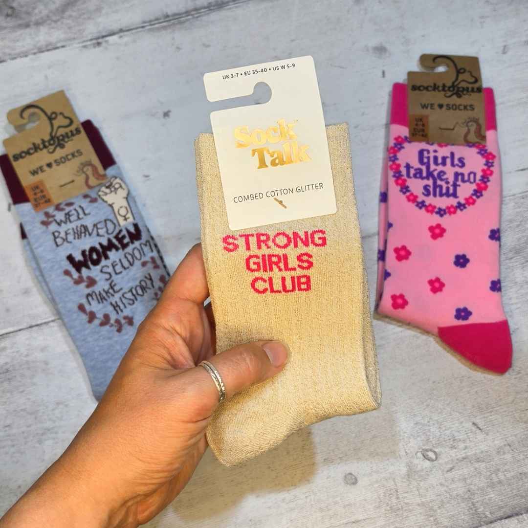 Strong Girls Club Sock Set - funky socks for strong women | Laughing Sisters UK