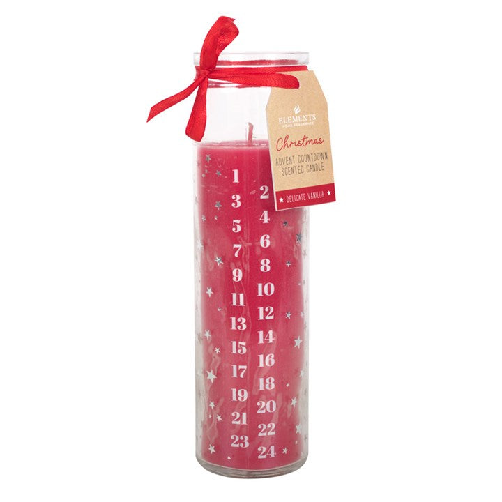 Red Vanilla Advent Candle