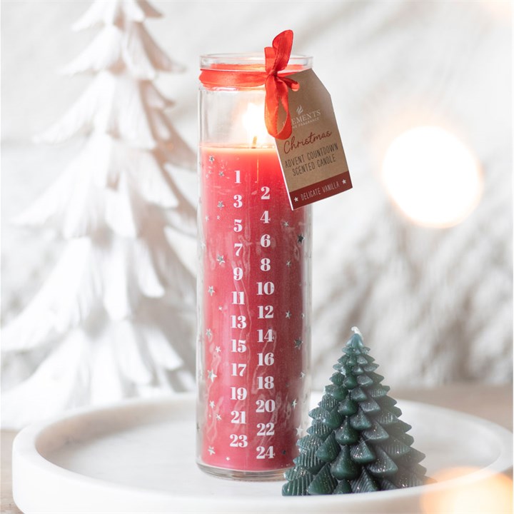 Red Vanilla Advent Candle