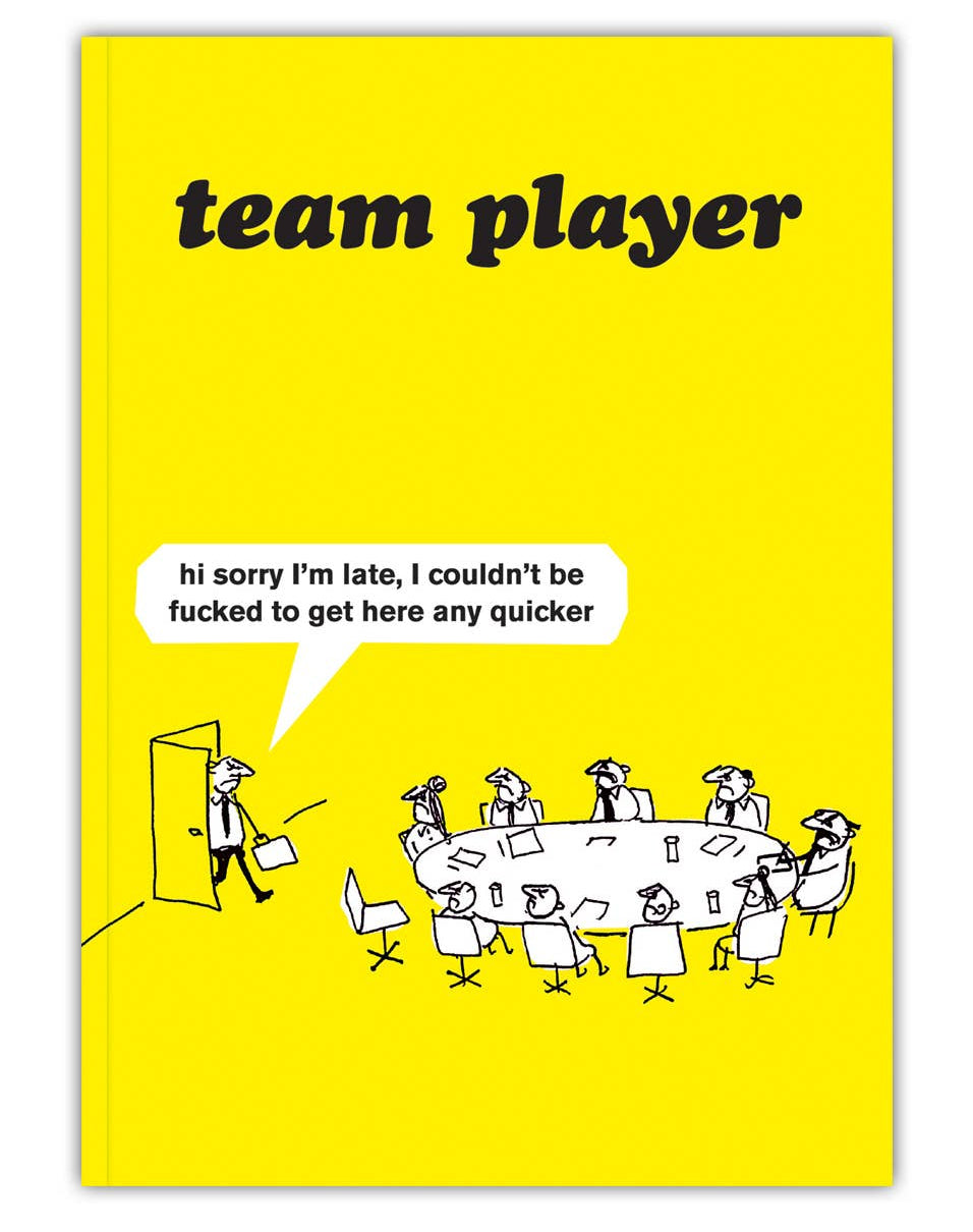 Team Player - A6 Notebook - funny office stationery | Laughing Sisters UK