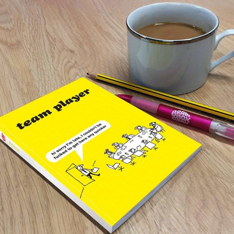 Team Player - A6 Notebook - funny office stationery | Laughing Sisters UK