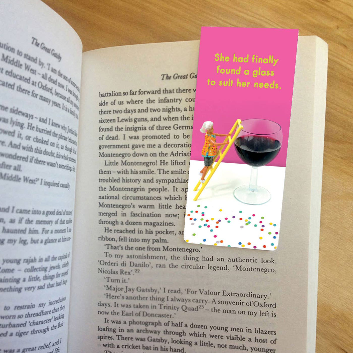 Wine Drinker Magnetic Bookmark - funny gift for book lovers | Laughing Sisters UK