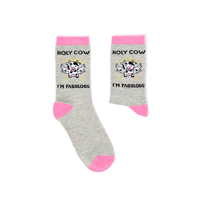 Holy Cow I'm Fabulous funny womens socks | Laughing Sisters UK