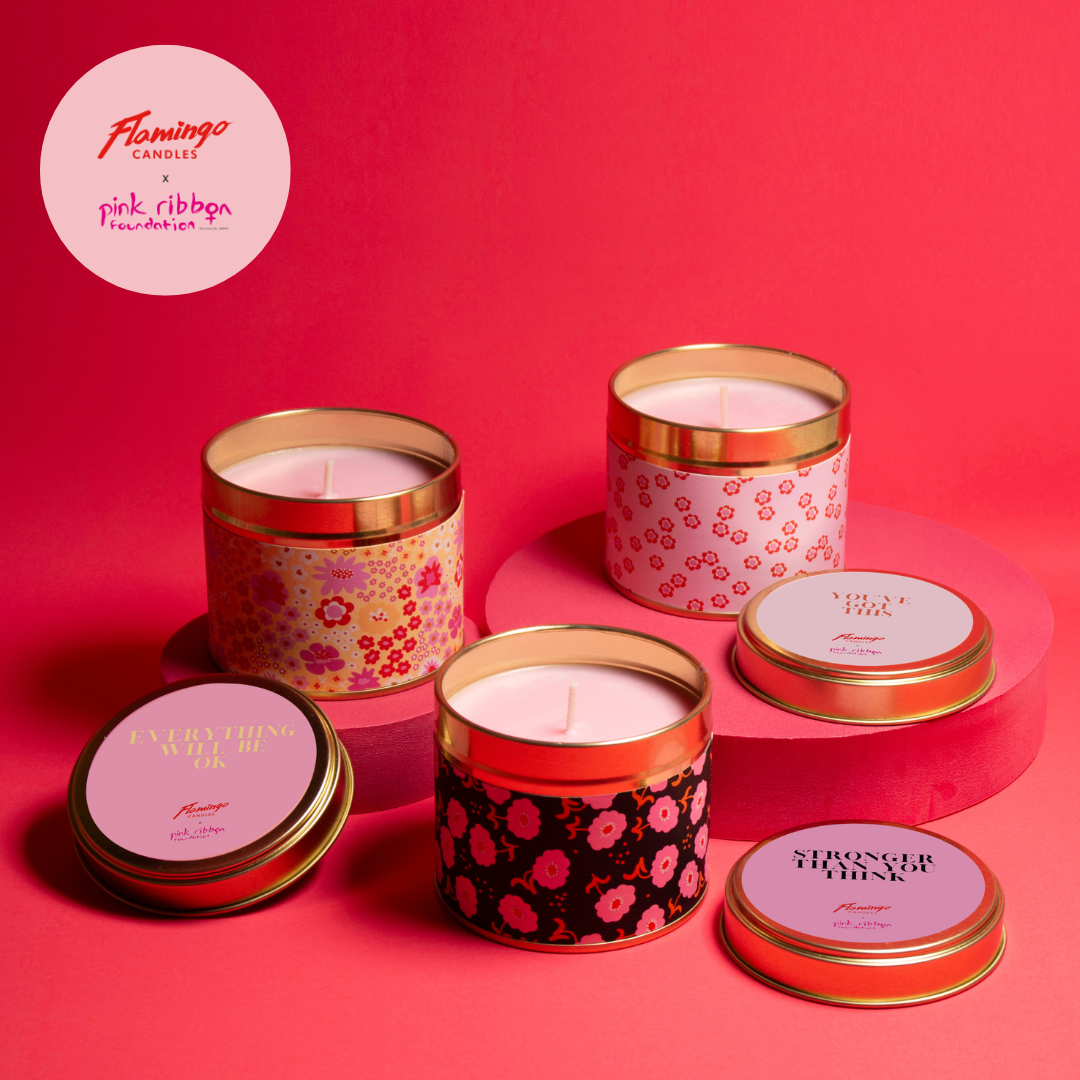 Pink Ribbon Foundation 'You Got This' Tin Candle Get Well Soon Gift | Laughing Sisters UK