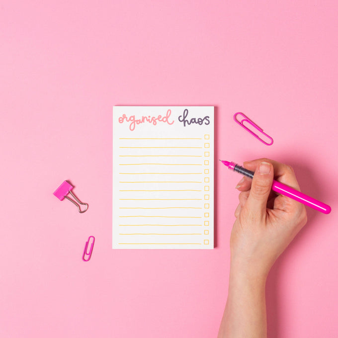 Organised Chaos A6 Notepad | Laughing Sisters UK