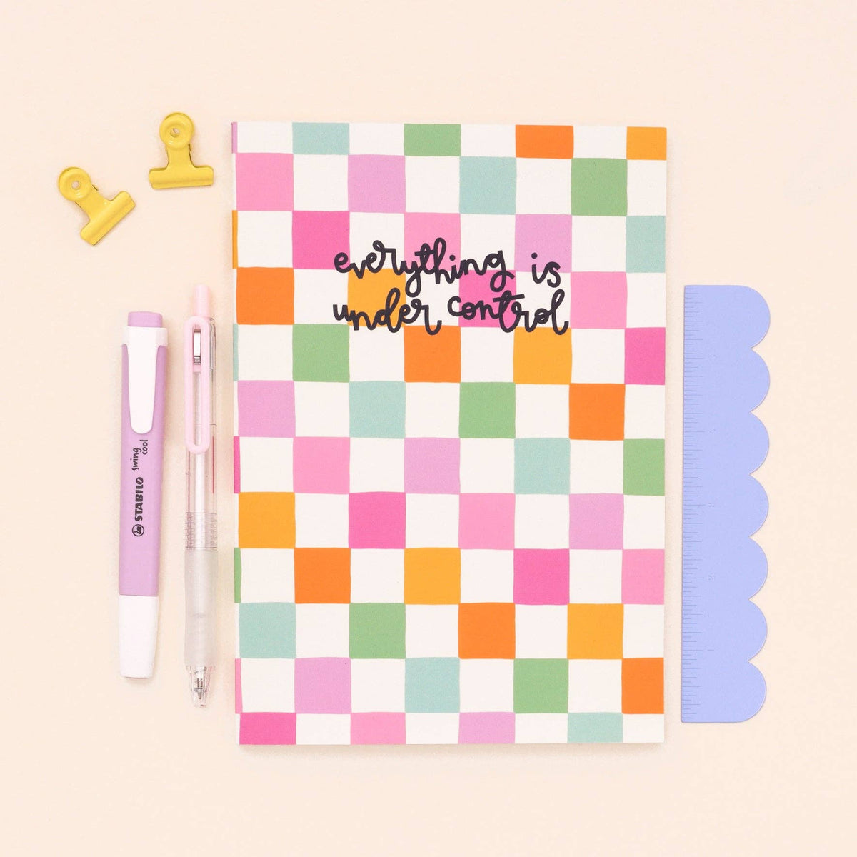 Everything is under control - colourful A5 notebook | Laughing Sisters UK