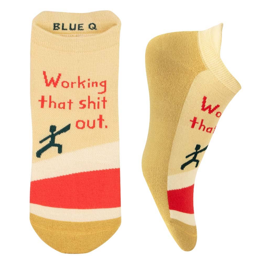 Working that shit out - funny women's trainer socks | Laughing Sisters UK