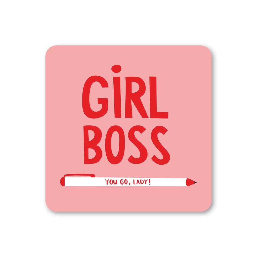 Girl boss drinks coaster | Laughing Sisters UK