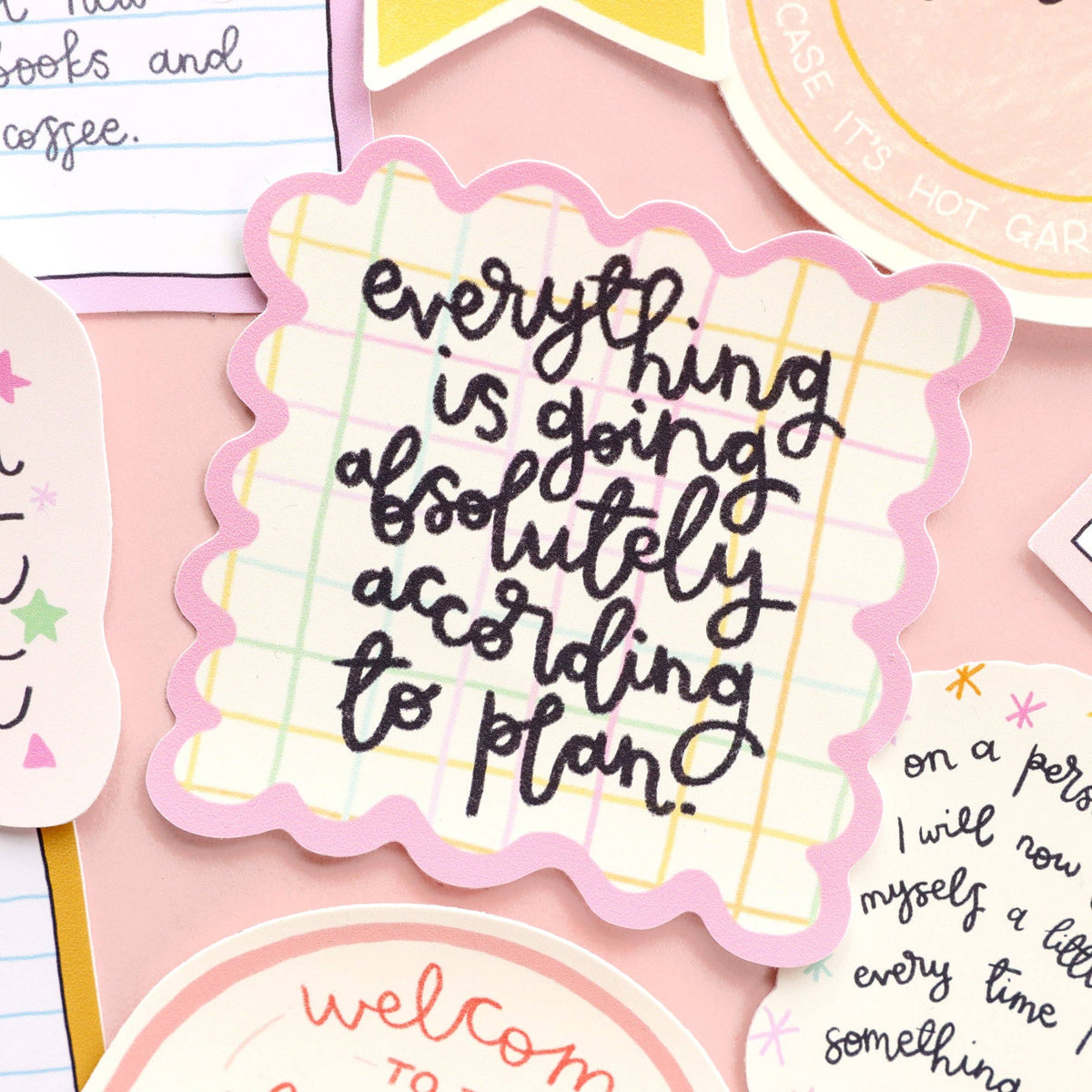 According to Plan Cute Vinyl Sticker | Laughing Sisters UK