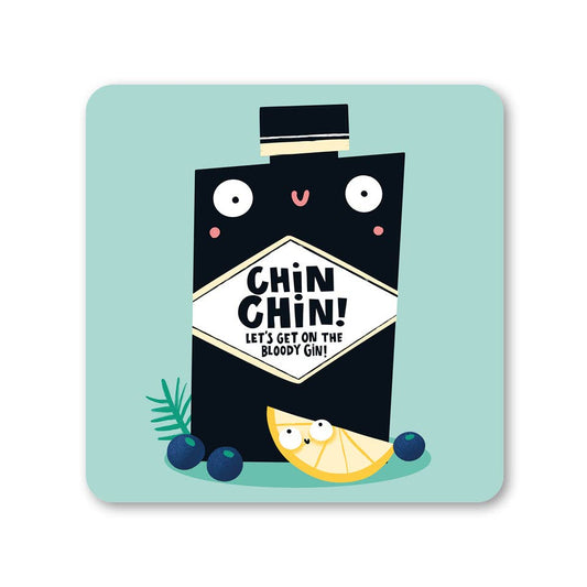Chin Chin Gin themed Coaster Gift | Laughing Sisters UK