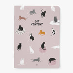 'Cat Content' Pink Notebook | Laughing Sisters UK
