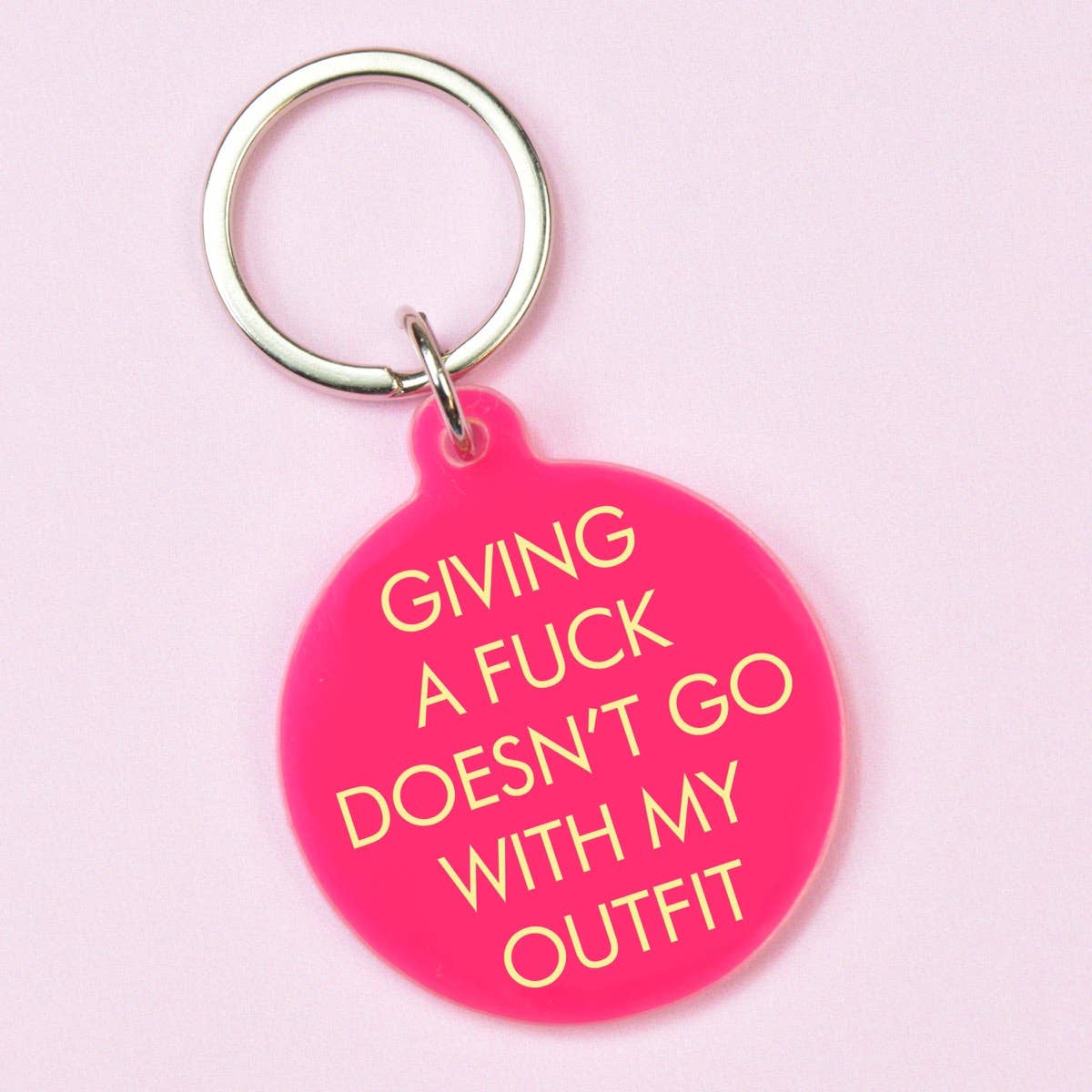 Giving a fuck doesn't go with my outfit - funny keyring | Laughing Sisters UK