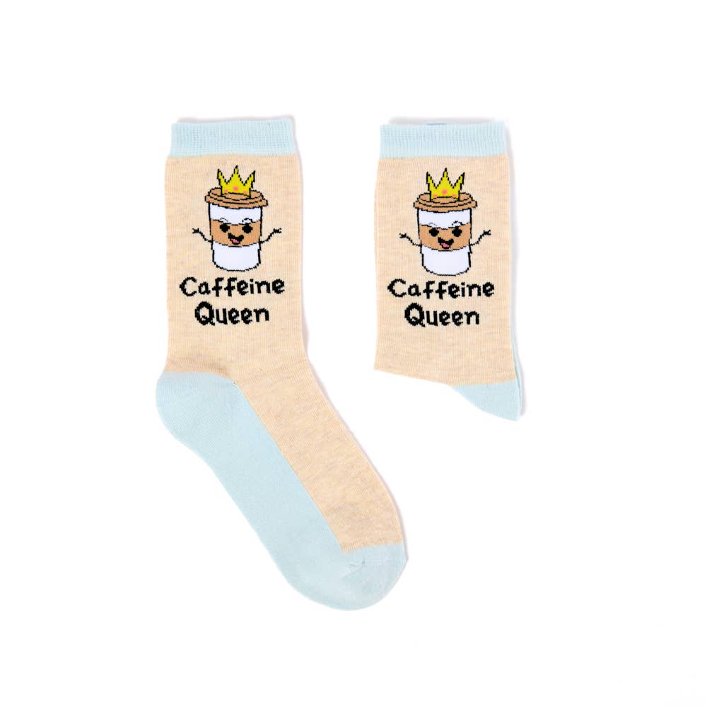 Caffeine Queen Funny Womens Socks | Laughing Sisters UK
