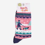 Winter dog walk - Women's Bamboo Christmas Socks | Laughing Sisters UK
