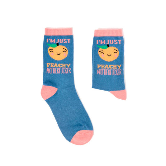 Peachy Motherfucker Sweary Women's Socks | Laughing Sisters UK
