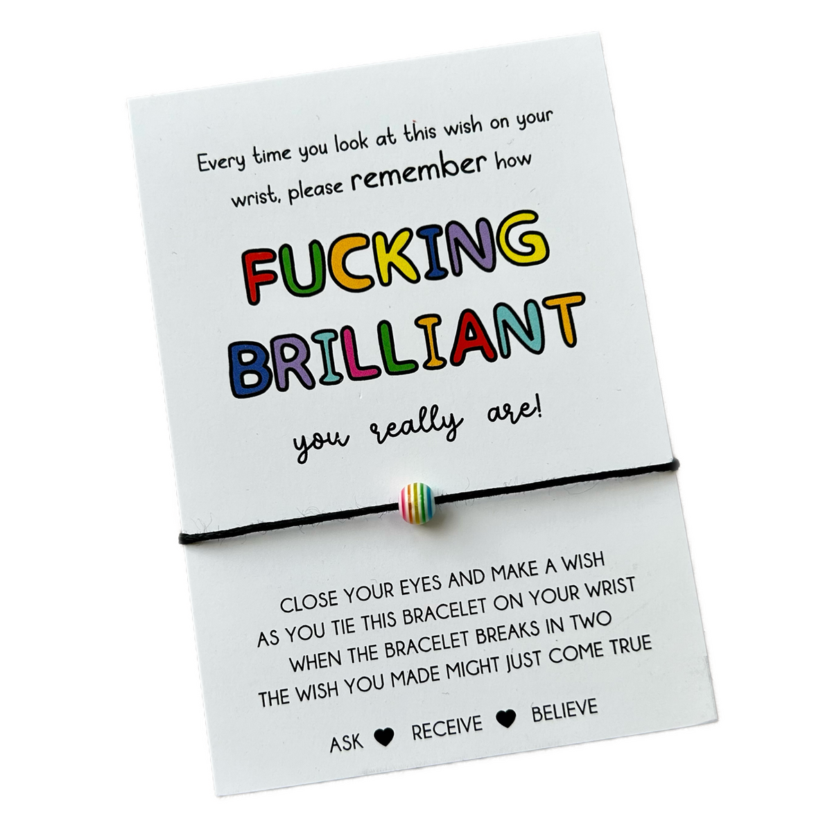 You are fucking brilliant wish string bracelet | Laughing Sisters UK