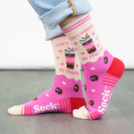 Don't worry be frappe - funny womens socks for coffee lovers | Laughing Sisters UK