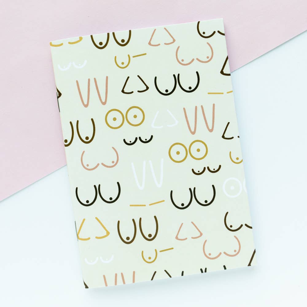 Boobs Print Plain A6 Notebook