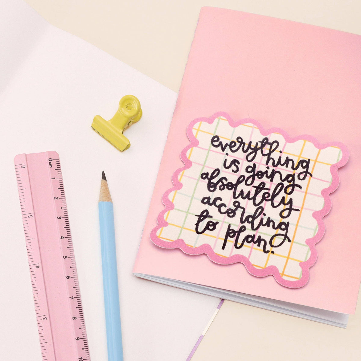 According to Plan Cute Vinyl Sticker | Laughing Sisters UK