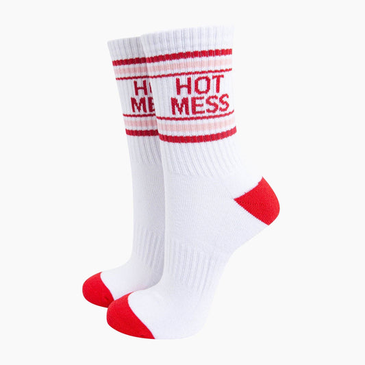Hot Mess Organic Cotton Women's Sport Socks | Laughing Sisters UK