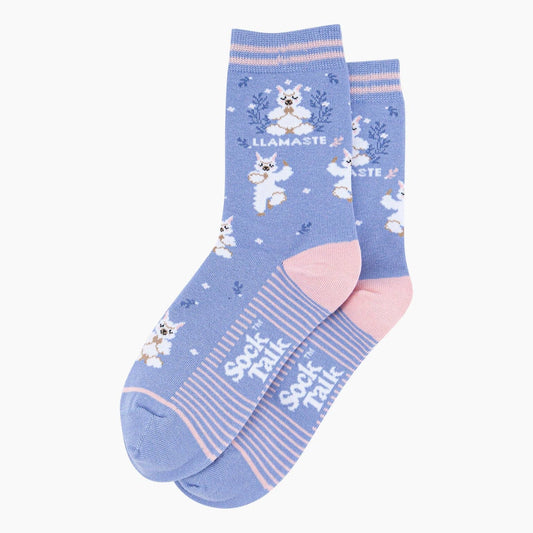'Llamaste' funny llama socks, socks for yoga lovers | Laughing Sisters UK