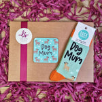 Dog Lovers Sock & Coaster Gift Set - Gift Box