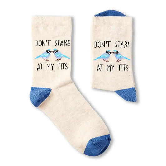 Don’t Stare At My Tits Socks - Funny Women's Socks | Laughing Sisters UK